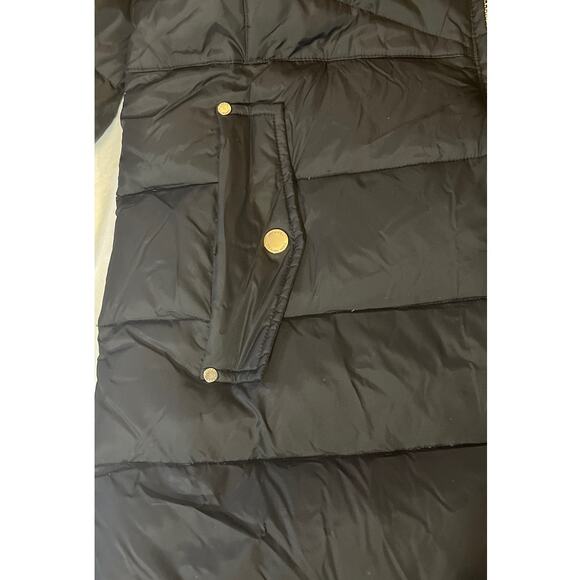 Michael Kors MK Winter Coat Faux Fur Trim Removable Hood Puffer Down Jacket - L - Picture 5 of 16